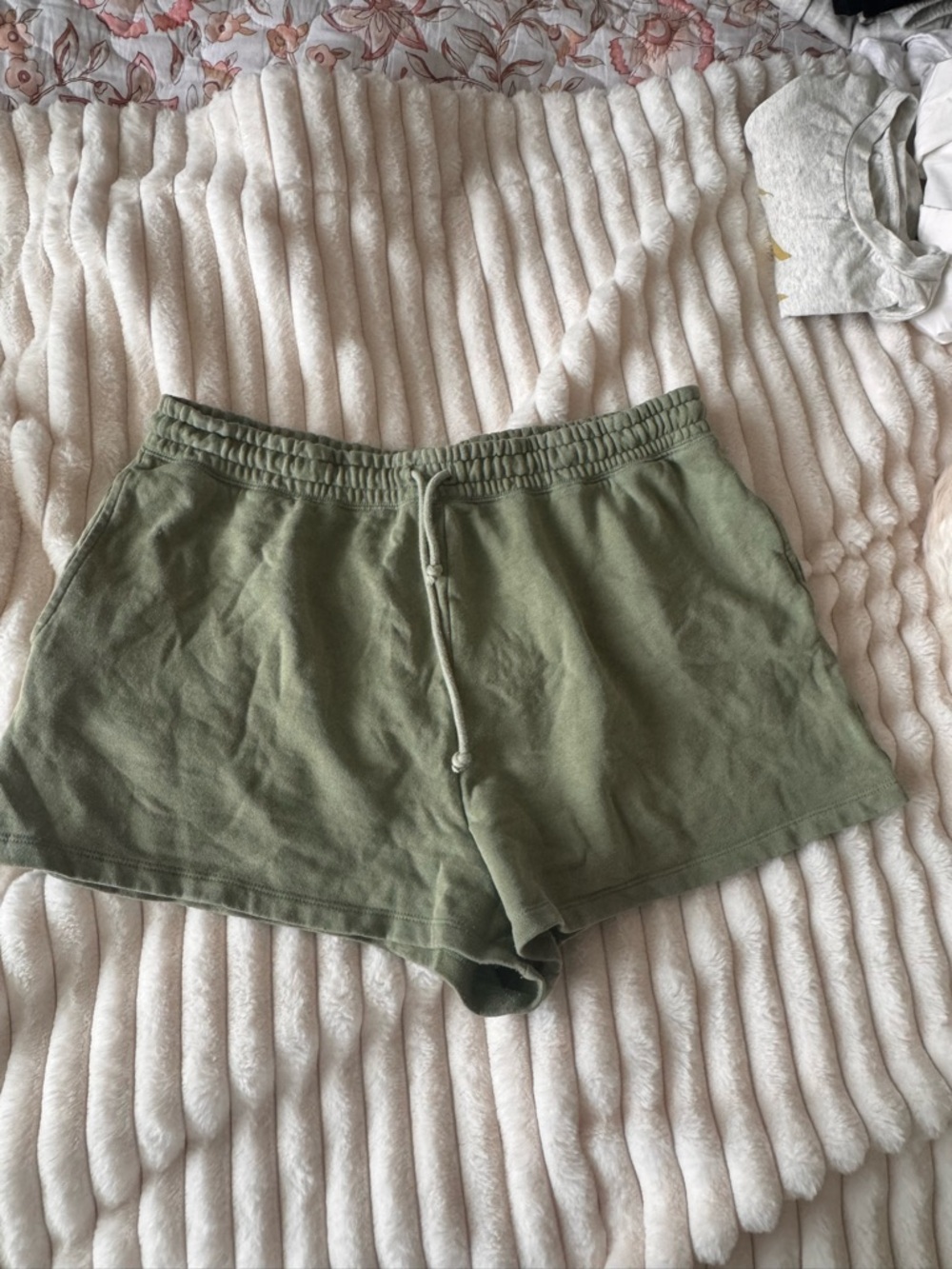 Aeropostale Olive Green Drawstring Athletic Shorts